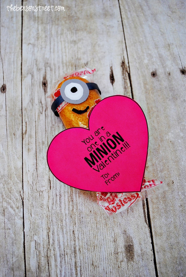 Easy Printable Minion Valentine MyFavoriteBloggers The Benson Street