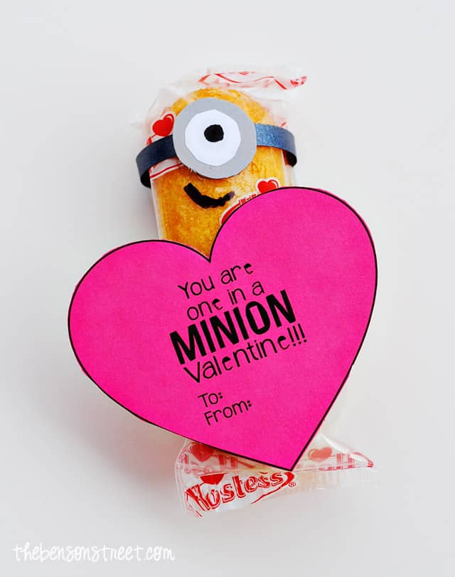 Easy Printable Minion Valentine MyFavoriteBloggers The Benson Street