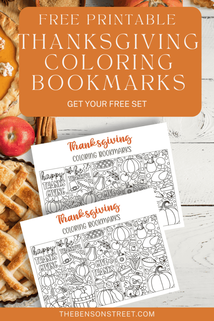 FREE Thanksgiving Bookmarks Printable To Color The Benson Street