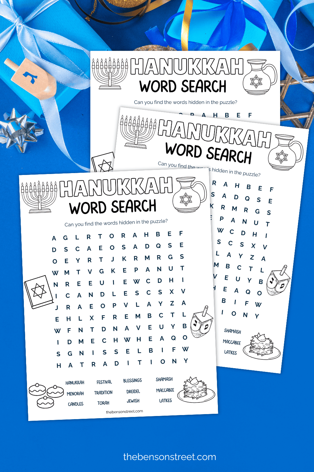 FREE Printable Hanukkah Word Search Activity The Benson Street