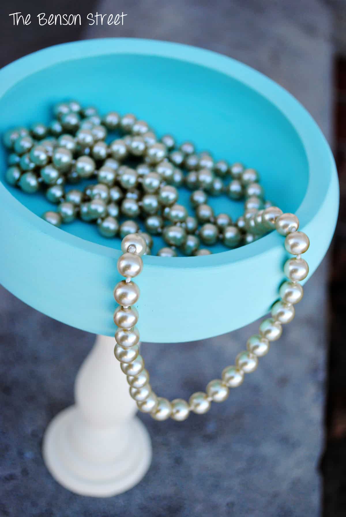 Pedestal Jewelry Dish Tutorial at thebensonstreet.com