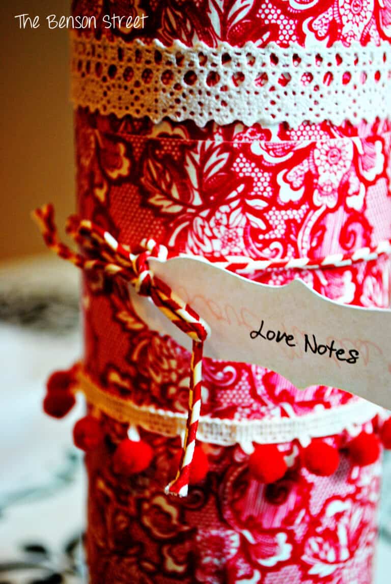 Valentine’s Mailbox {Recycling a Pringles Can}