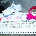 Tie or Hair Tie Valentine {Printable Valentines Day Four} Hair Tie Valentine at The Benson Street3