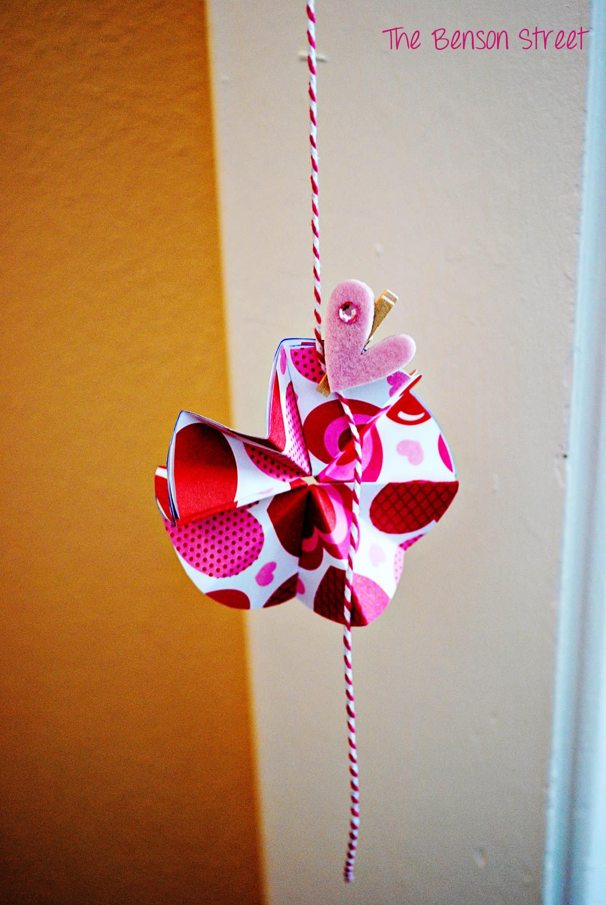 Hanging Valentine Garland at The Benson Street