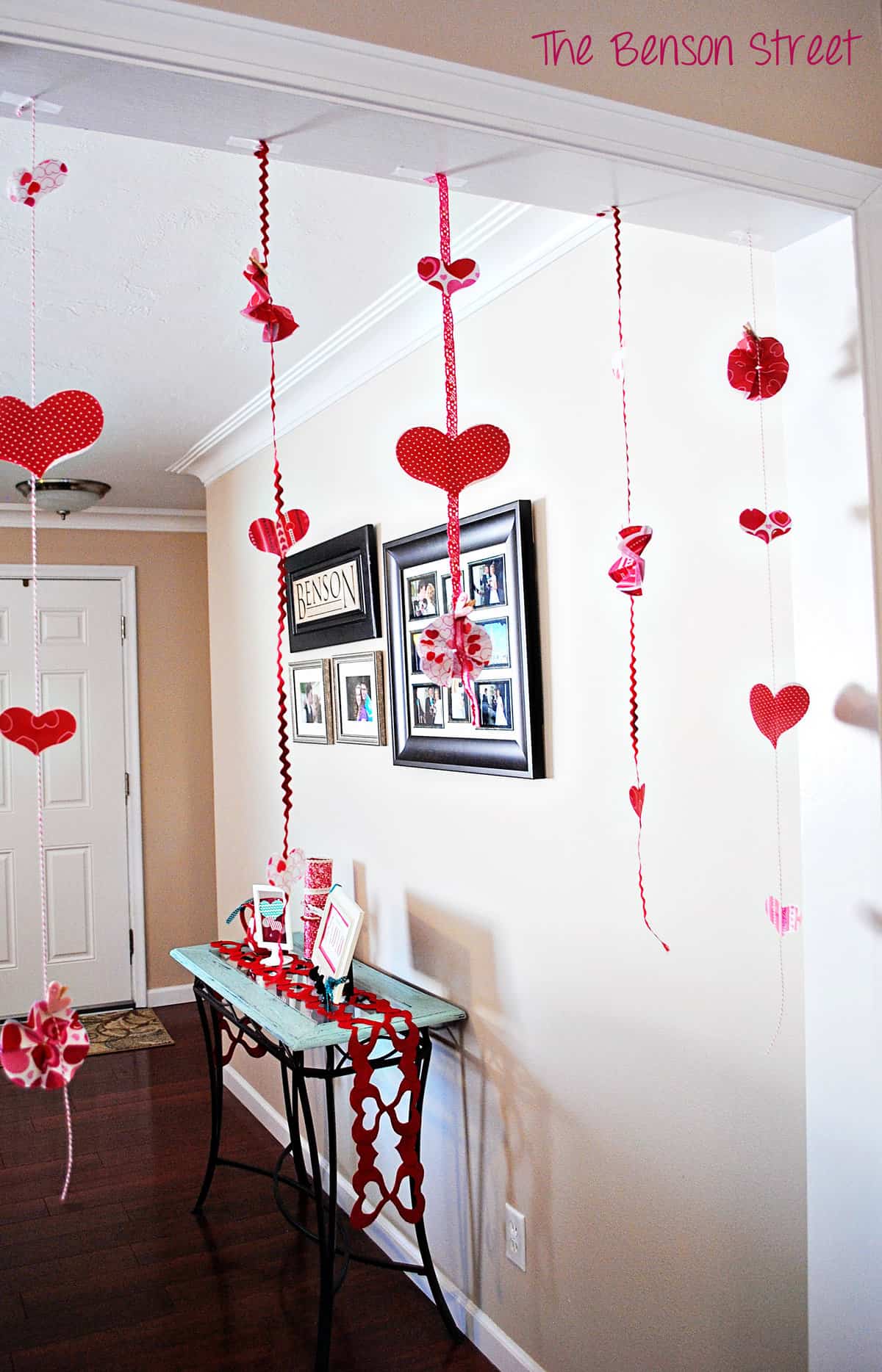 Hanging Valentine Garland at The Benson Street