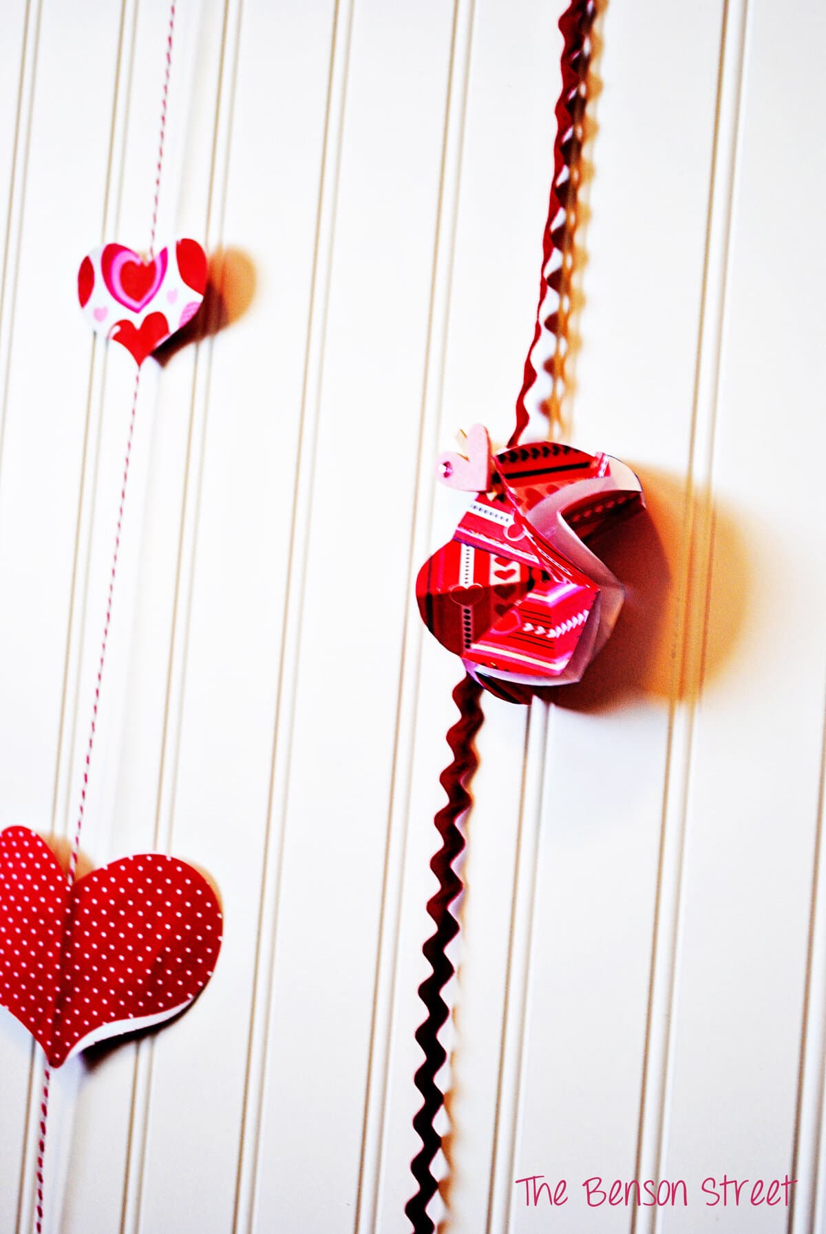 Hanging Valentine Garland at The Benson Street