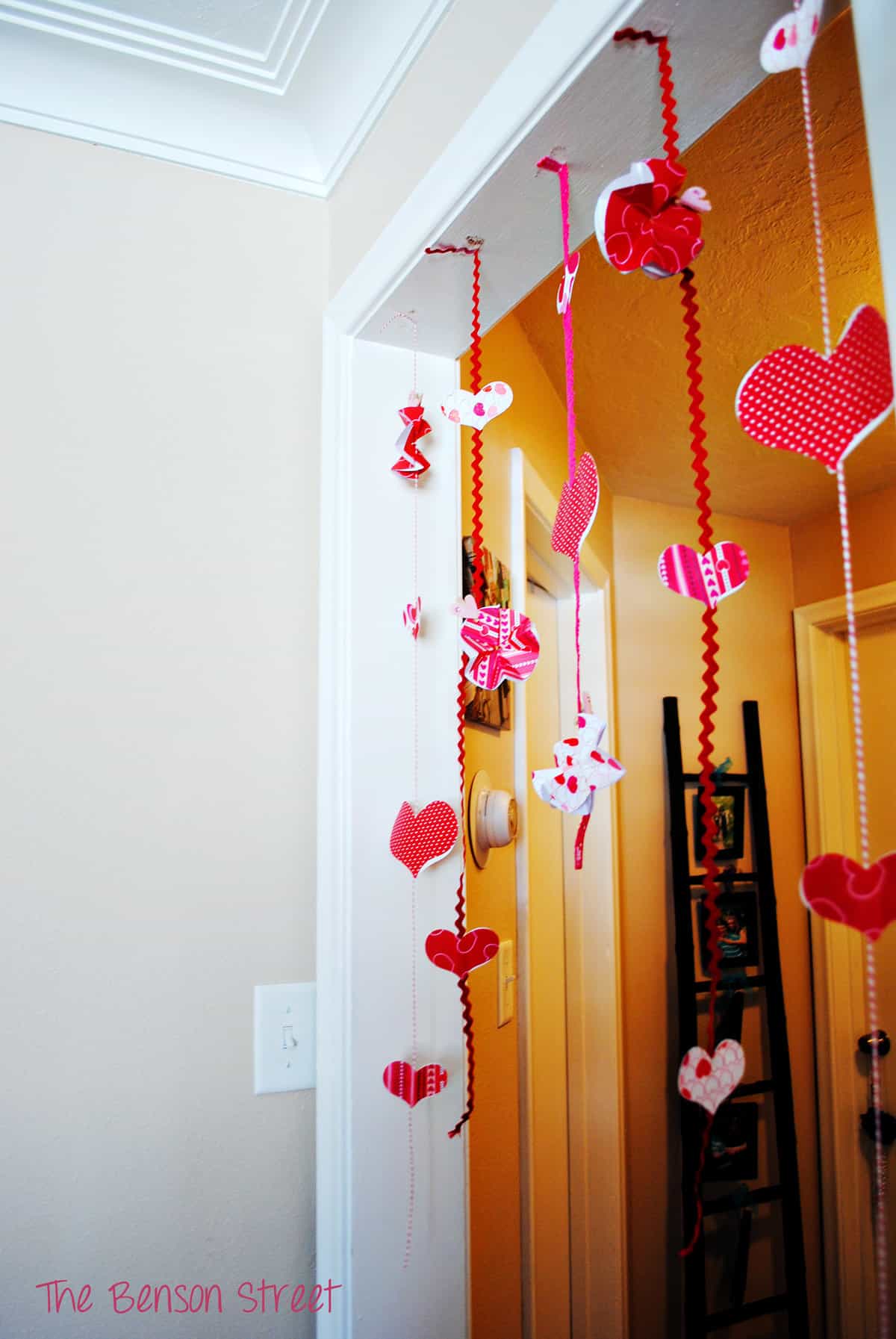 Hanging Valentine Garland at The Benson Street