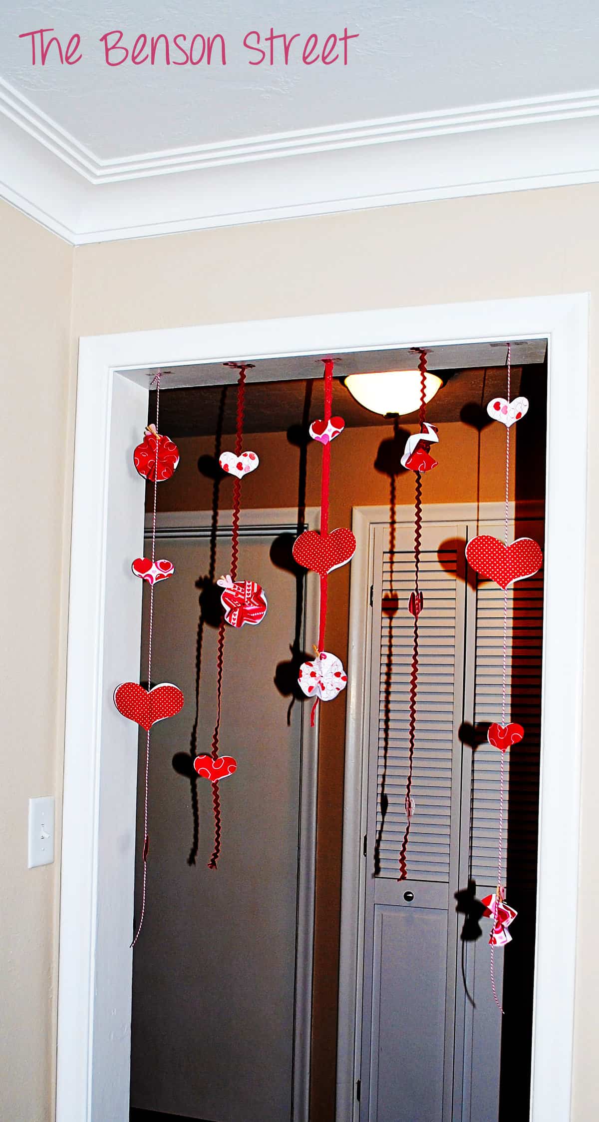 Hanging Valentine Garland at The Benson Street