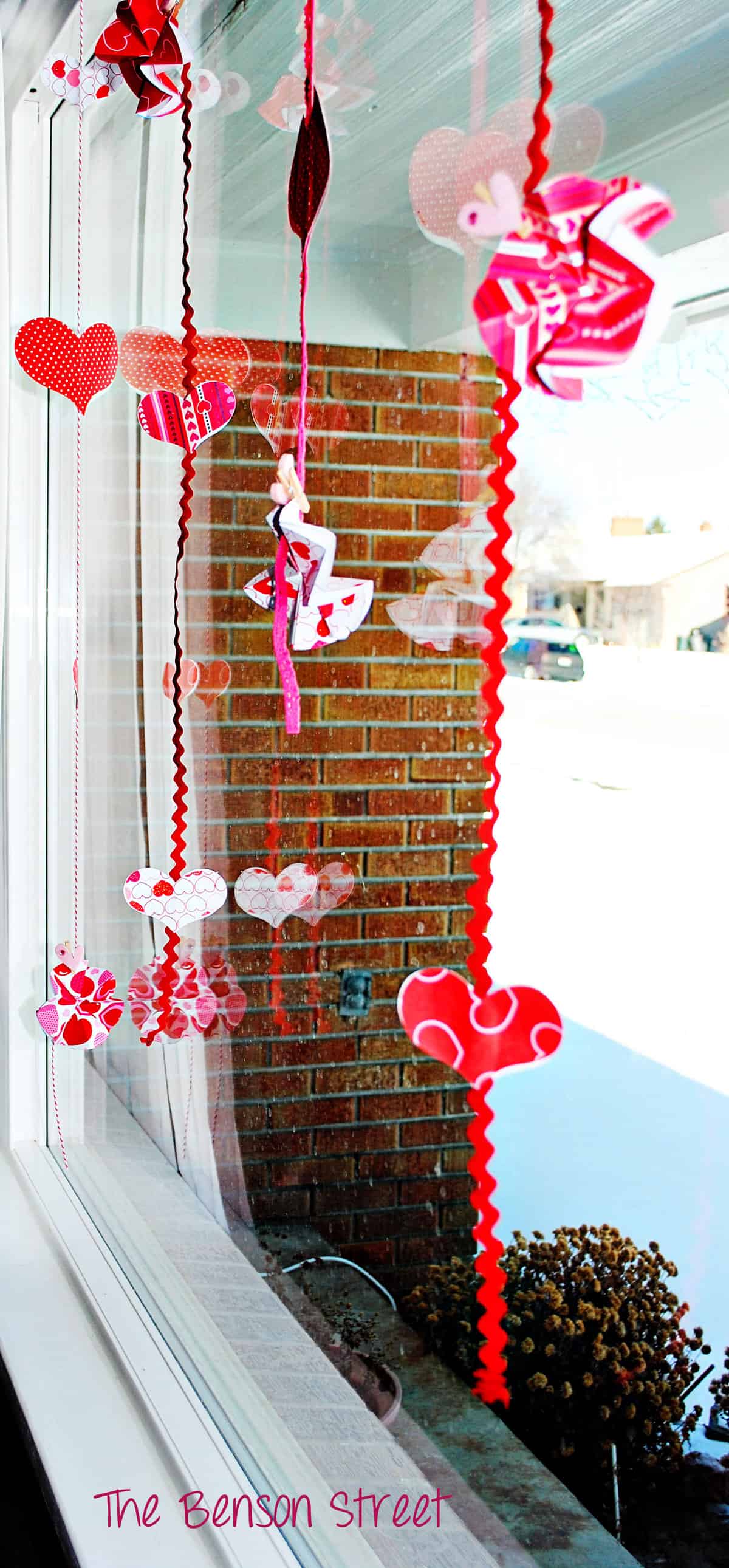 Hanging Valentine Garland at The Benson Street