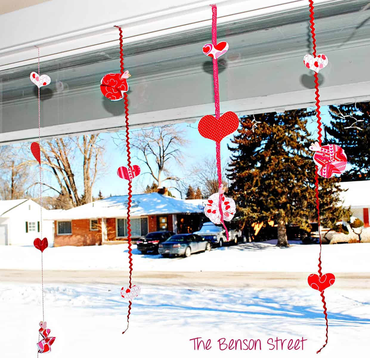 Hanging Valentine Garlands at The Benson Street