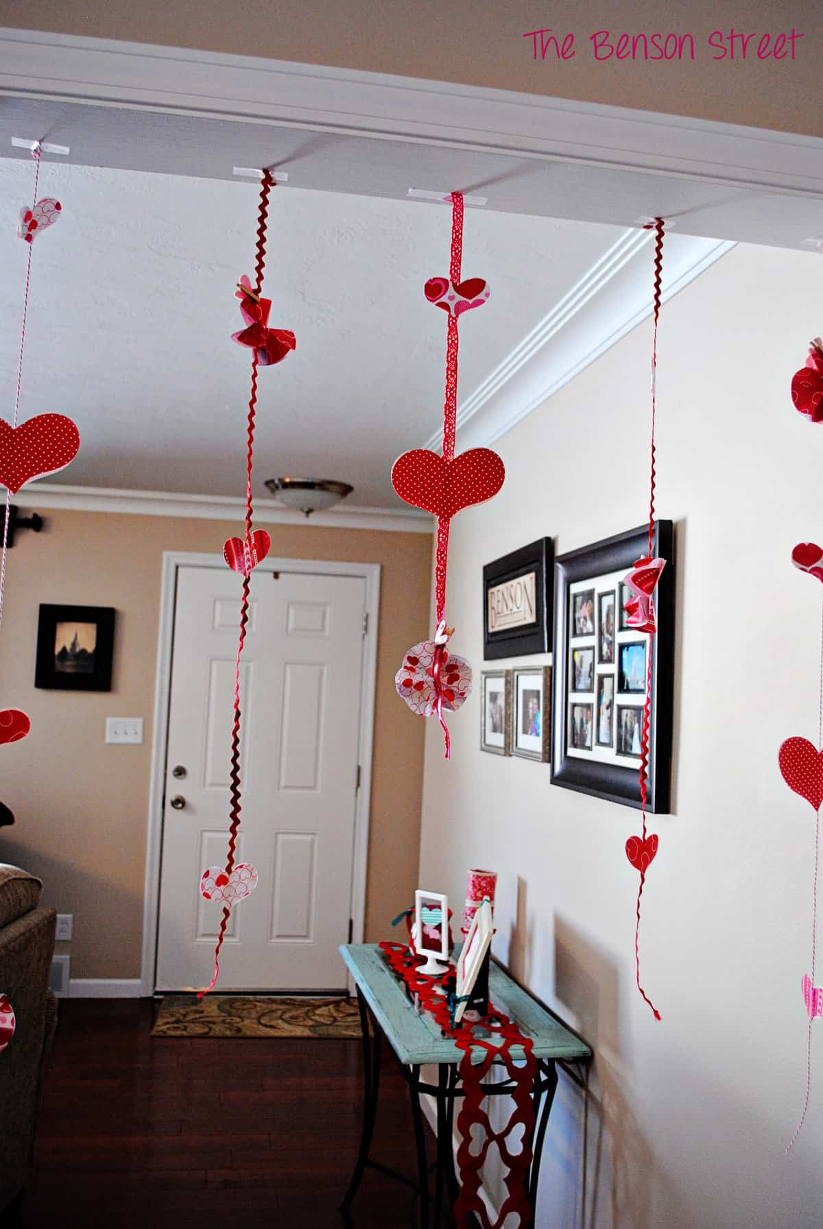 Hanging Valentine Garland at The Benson Street