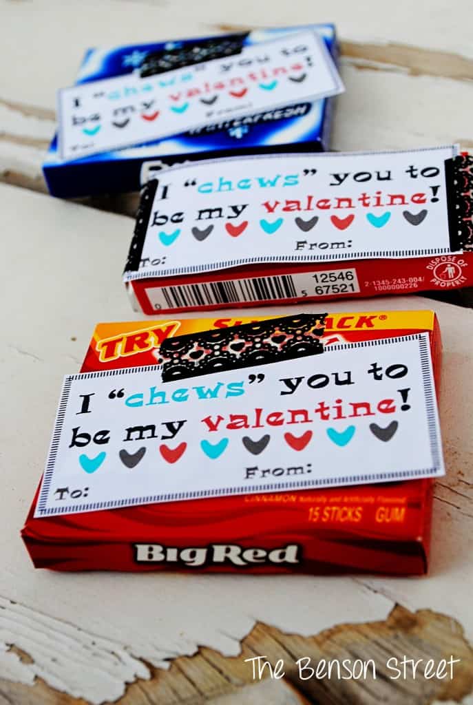 Chewing Gum Valentine {Printable Valentines Day Six} - The Benson Street