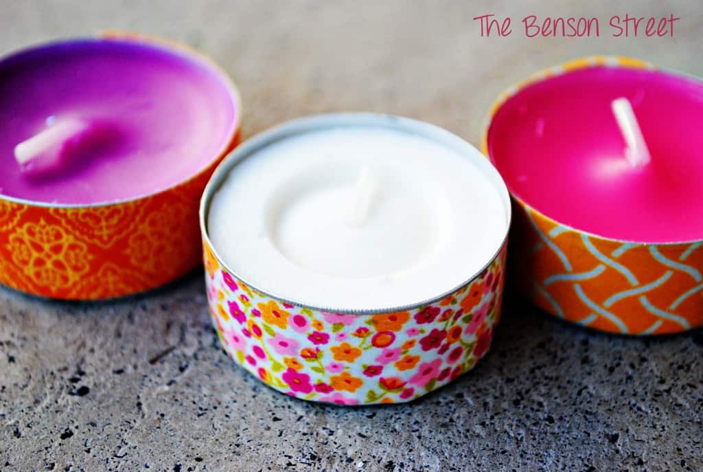 Washi Tea Lights at www.thebensonstreet.com