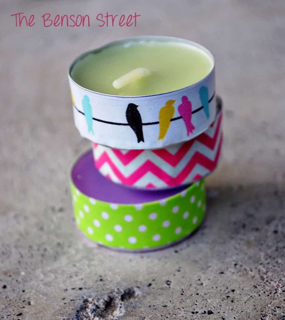 Washi Tea Lights at www.thebensonstreet.com
