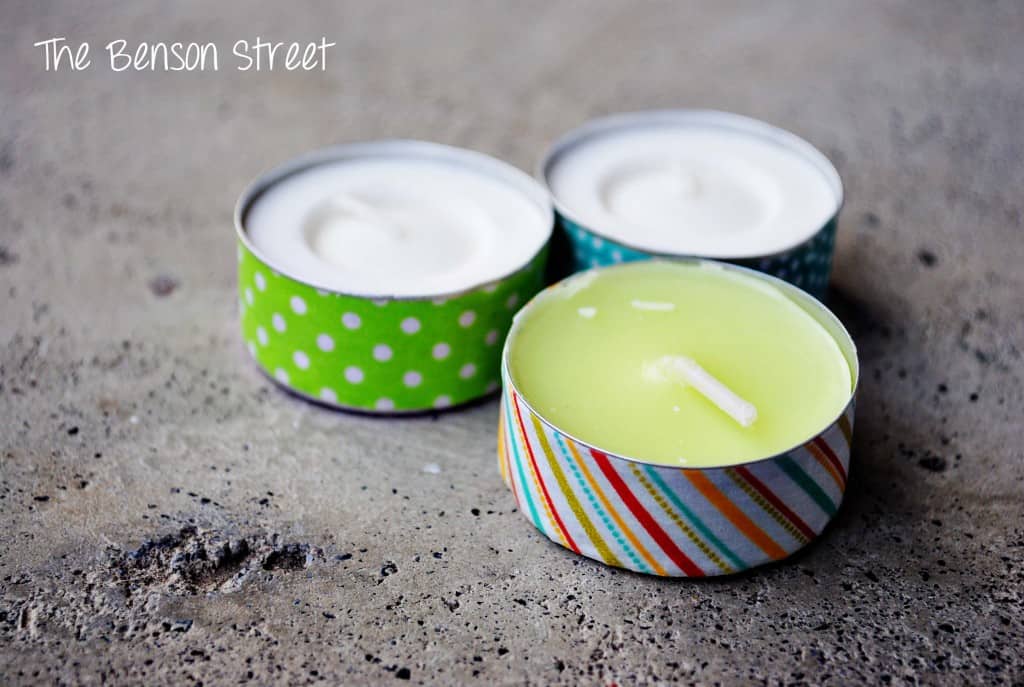 Washi Tea Lights at www.thebensonstreet.com