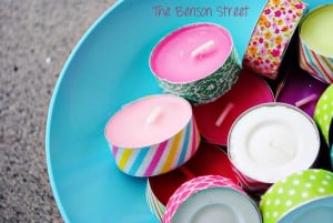 Washi Tea Lights at www.thebensonstreet.com
