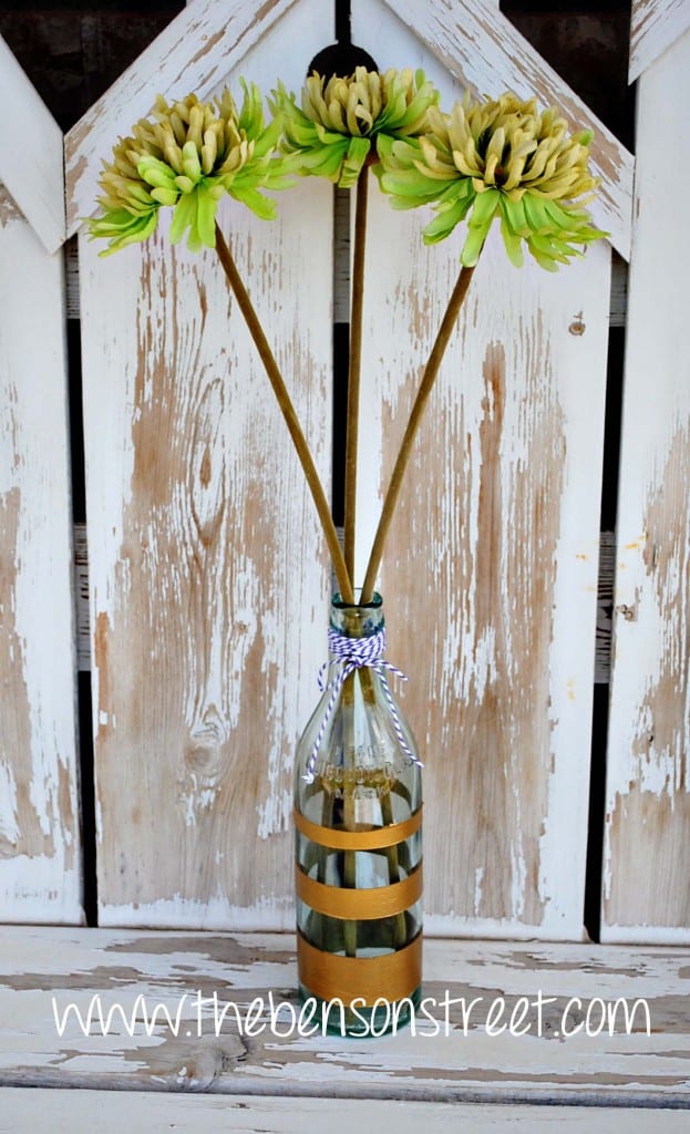 DIY Painted Vintage Bottle at www.thebensonstreet.com 2