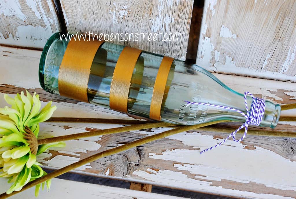 DIY Painted Vintage Bottle at www.thebensonstreet.com 3