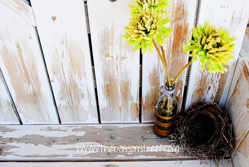 DIY Painted Vintage Bottle at www.thebensonstreet.com  6