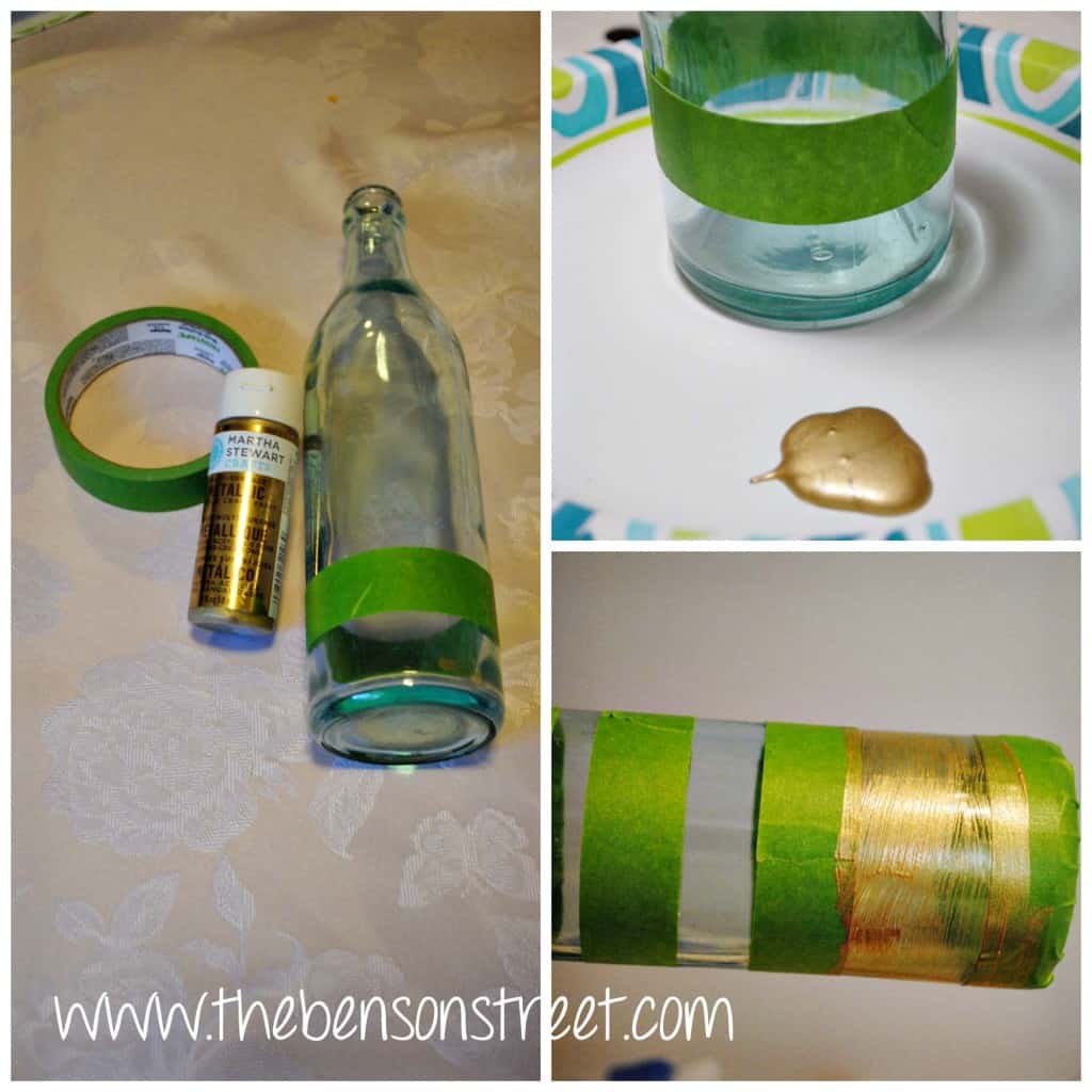 DIY Painted Vintage Bottle at www.thebensonstreet.com 7