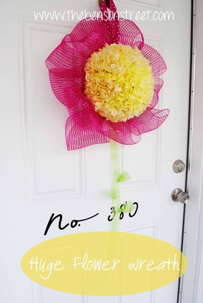 Huge Flower Wreath at www.thebensonstreet.com