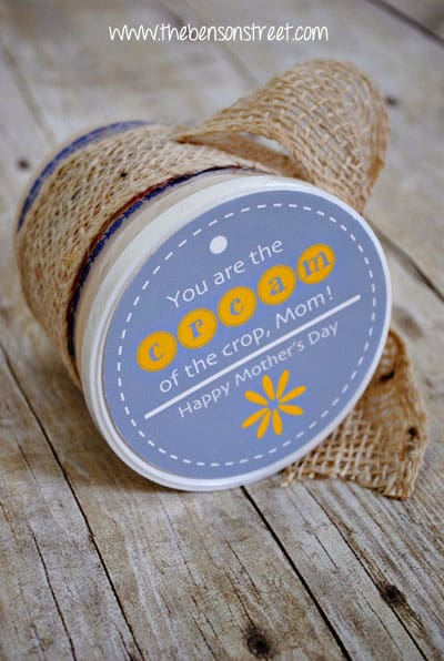 Printable Creamed Honey Tag for Mother's Day at www.thebensonstreet.com