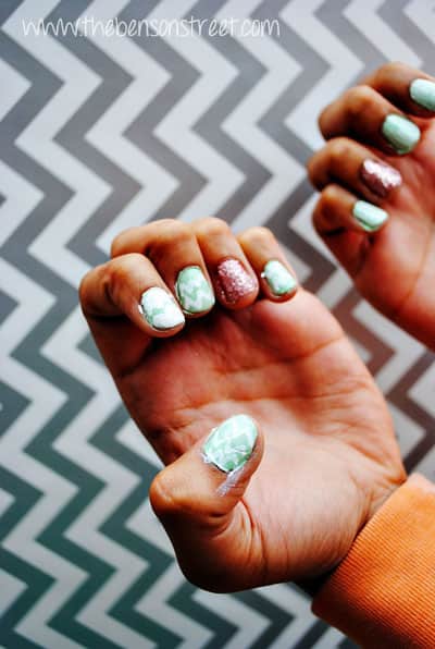 Chevron Nails at www.thebensonstreet.com