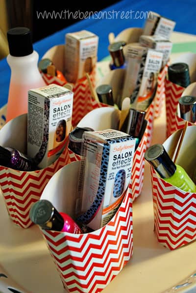 Nail Party Fun Boxes at www.thebensonstreet.com
