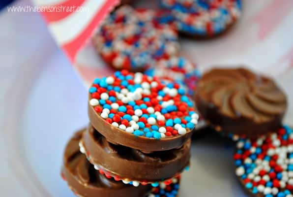 Patriotic Easy Chocolate Nonpareils