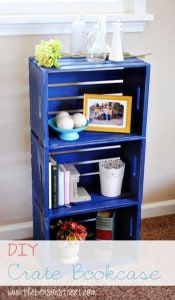 Cobalt Crate Book Case Project at www.thebensonstreet.com