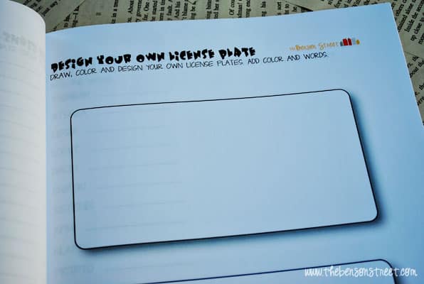 Design Your own License Plate art pages