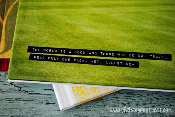 Traveling Photo Book at www.thebensonstreet.com