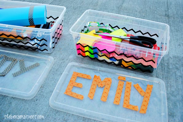 Easy Portable Homework Station at www.thebensonstreet.com