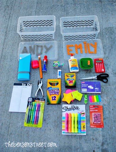 Portable Homework Station Supplies at www.thebensonstreet.com