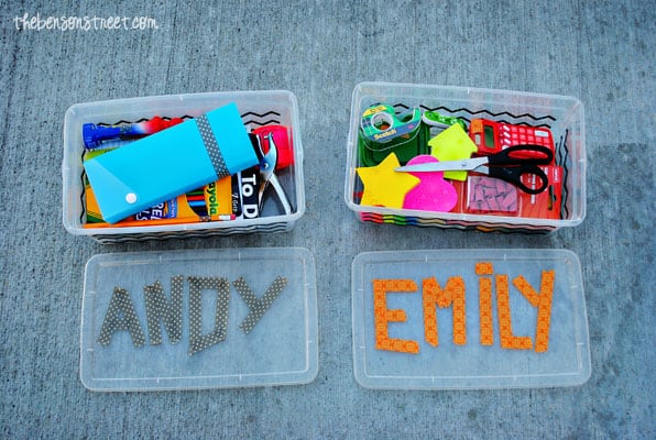 Portable Homework Stations for Kids at www.thebensonstreet.com