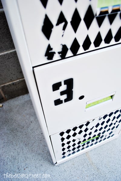 Black & White File Cabinet Tutorial at thebensonstreet.com