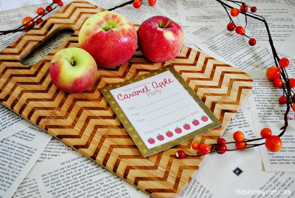Caramel Apple Party Printable Invitation