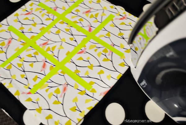 Iron on Tic Tac Toe board at thebensonstreet.com