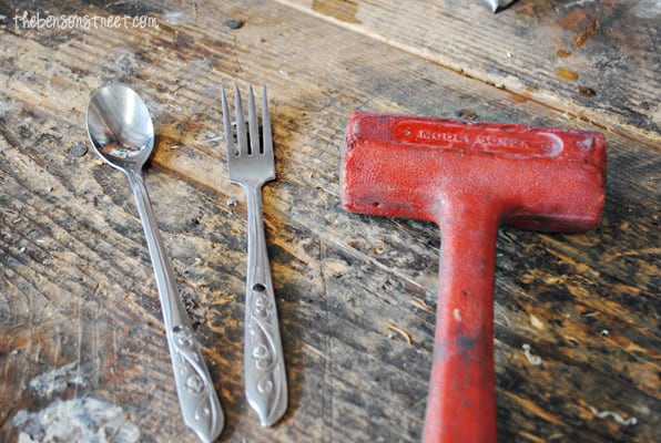 Silverware Clock Tutorial Step at thebensonstreet.com