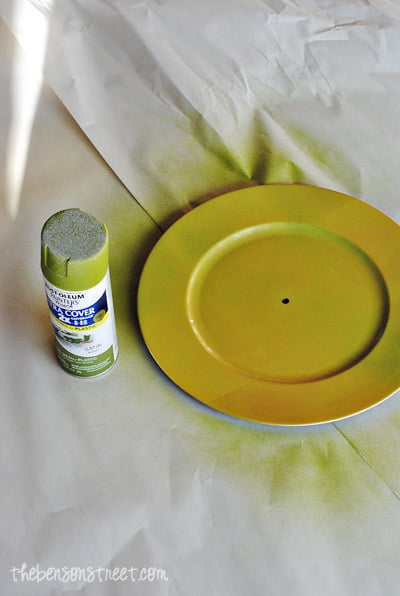 Spray Painted Kitchen Clock at thebensonstreet.com