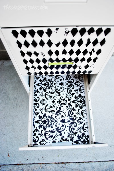 Upcycled File Cabinet Tutorial at thebensonstreet.com
