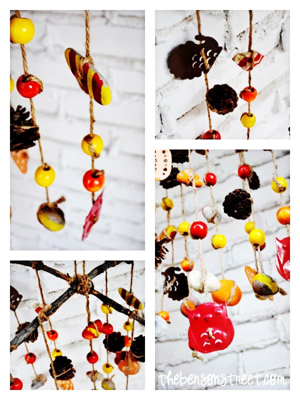 Fall Wind Chimes Kids can make at thebensonstreet.com