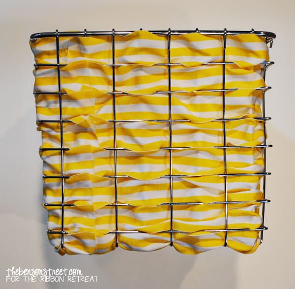 Finished Ribbon Wire Basket