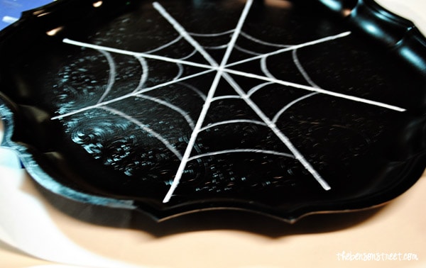 Halloween Spider Serving Tray Idea at thebensonstreet.com