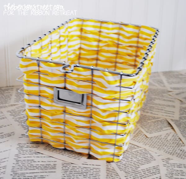 Wire Baskets with Ribbon Tutorial