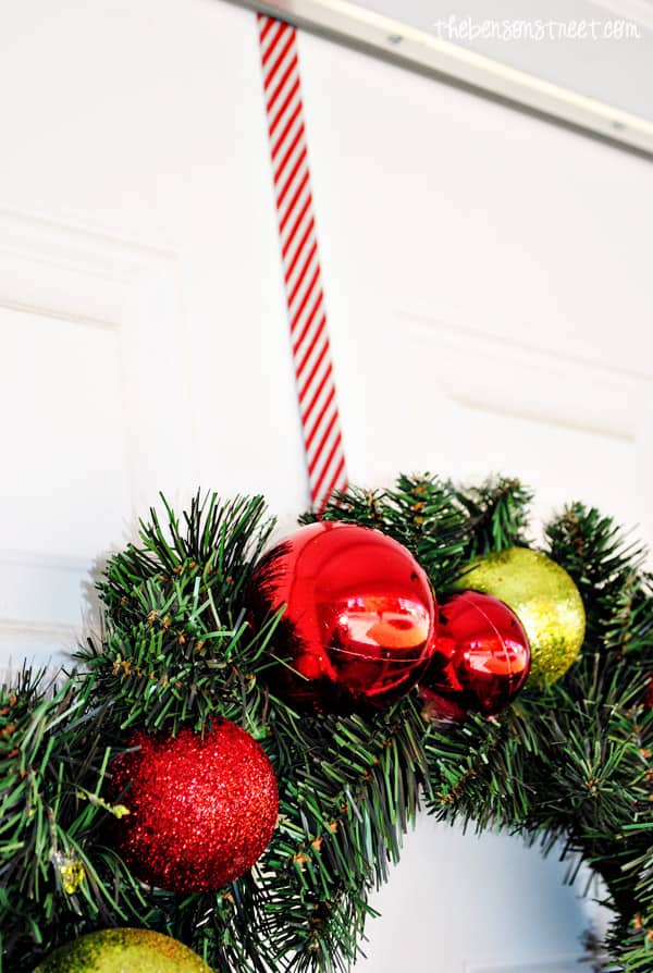 Candy Cane Wreath Hanger at thebensonstreet.com