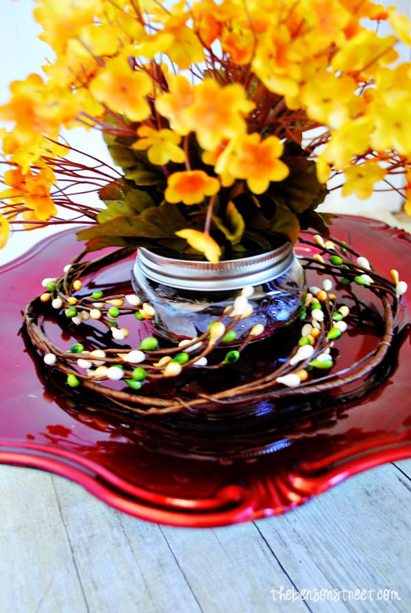 Easy Simple Thanksgiving Centerpiece at thebensonstreet.com