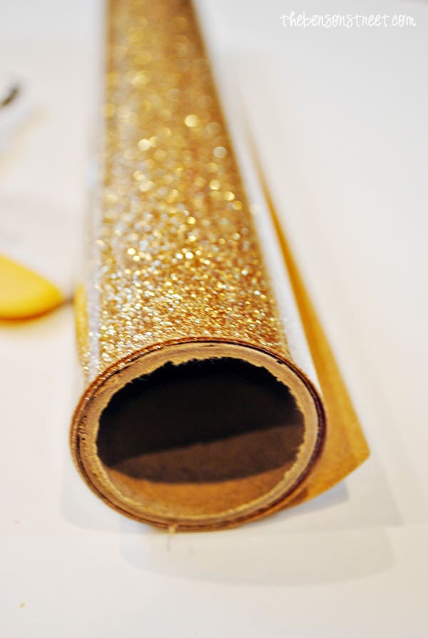 Gold Glitter Cricut Vinyl at thebensonstreet.com