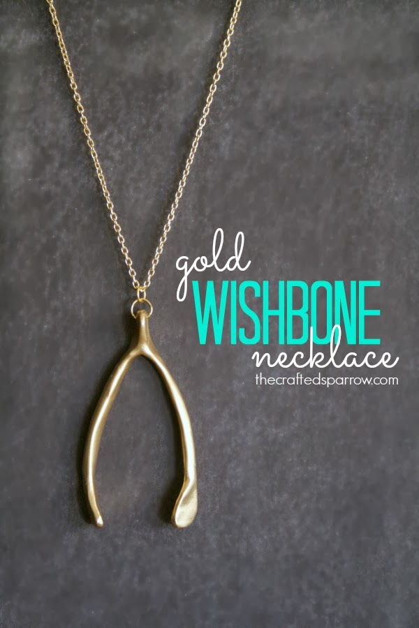 Gold Wishbone Necklace