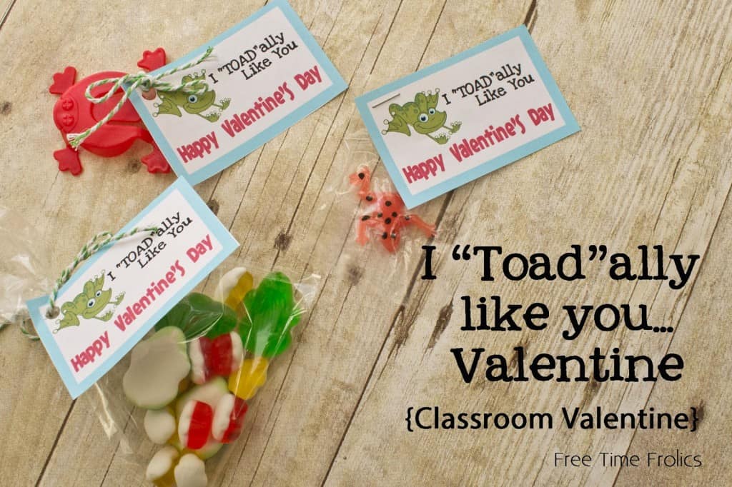 frog classroom valentine printable